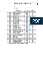 Microsoft Excel - Práctica5