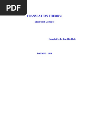 Translation-theory-illustrated-lectures