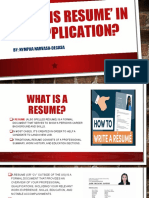 What Is Resume in Job Application