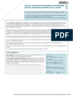 Escala para el Trastorno de Estrés Postraumático Administrada  por el Clínico (Clinician Administered PTSD Scale, CAPS)