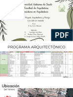 Programa Arquitectonico y Propuesta de Terreno