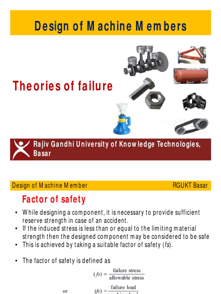 Questions On Theories Of Failure In Strength