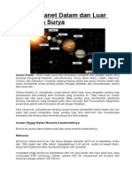 Urutan Planet Dalam Dan Luar Pada Tata Surya