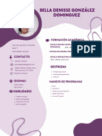 Curriculum Profesional Creativo Morado