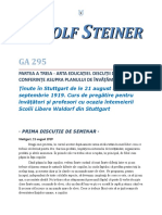 Rudolf Steiner - Arta Educaţiei. Discuţii de Seminar Şi Conferinţe Asupra Planului de Învăţământ Ga295 1.0 10 ' (Spiritualitate)