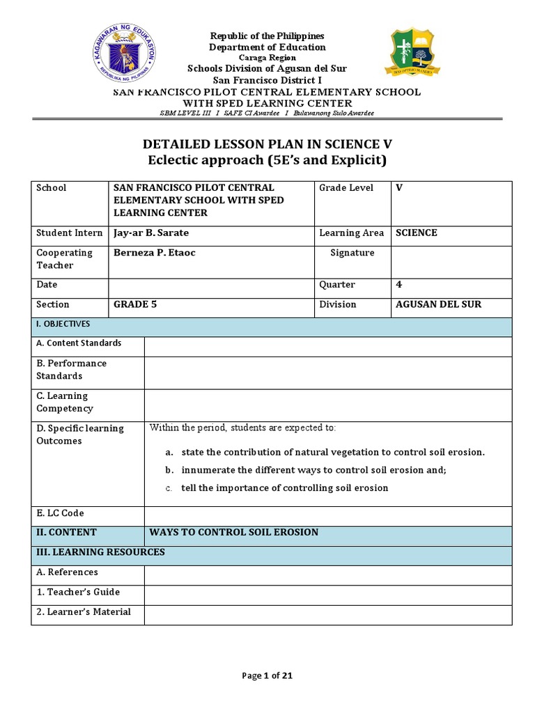 Grand Demo Lesson Plan | PDF | Soil | Forests
