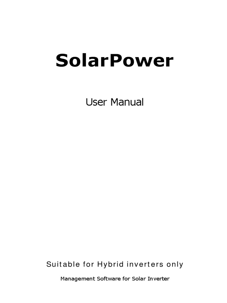SolarPower Inverter Management Software | PDF | Photovoltaics ...