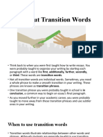 All About Transition Words