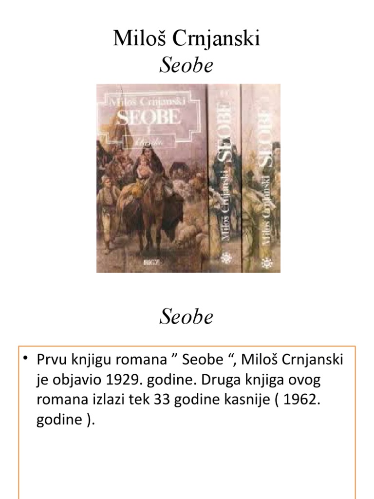 Miloš Crnjanski: Seobe | PDF