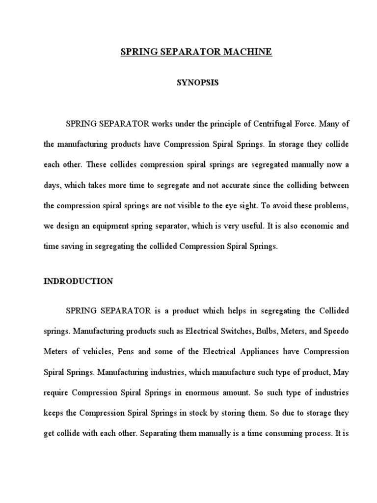 Rev SPRING SEPARATOR | Download Free PDF | Electric Motor | Steel