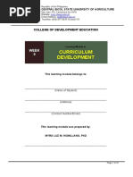 Week 9 - Curriculum Mapping and Curriculum Quality Audit