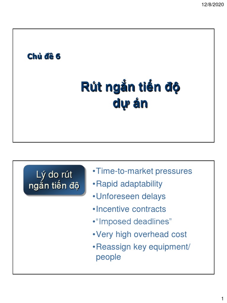 Topic 6 rut ngan tien do du an pdf trade off economies