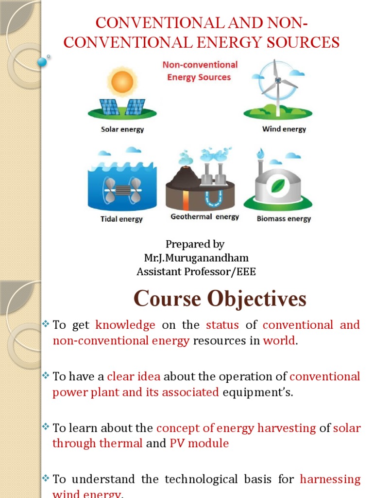 Conventional and Non Conventional Energy Sourse Unit 3 | PDF ...