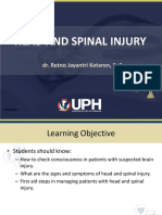 HEAD AND SPINAL INJURY - DR Retno