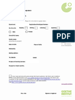 Exam Registration Form