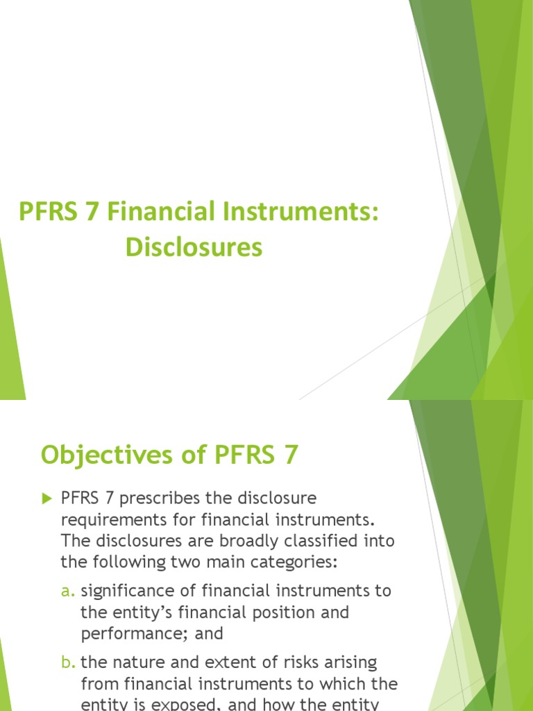 Pfrs 7 Finl Instruments Disclosures | PDF