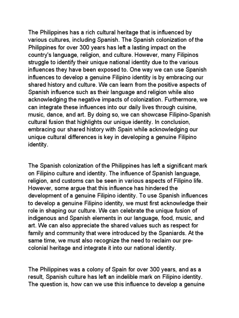 The Philippines Has A Rich Cultural Heritage That Is Influenced by ...