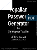 Topalian Password Generator by Christopher Topalian