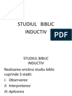 Studiu Biblic Inductiv Prezentare