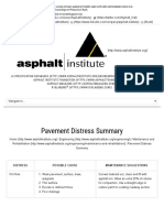 Asphalt Pavement Distress Treatment Table