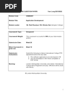 CS6004NT Application Development Y21 Year Long CW2 QP