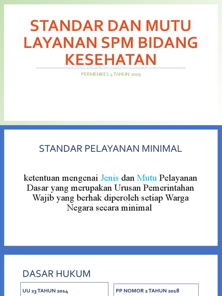 SPM Permenkes 4 2019 | PDF