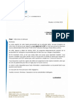 Lettre de Reponse de Mise en Demeure