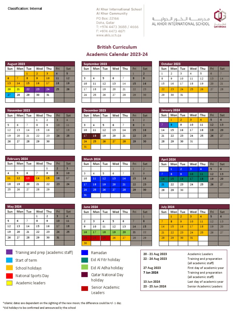 BC Academic Calendar AY 202324 PDF