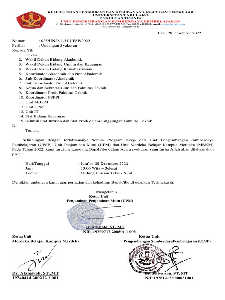 Surat Undangan Syukuran-1 | PDF