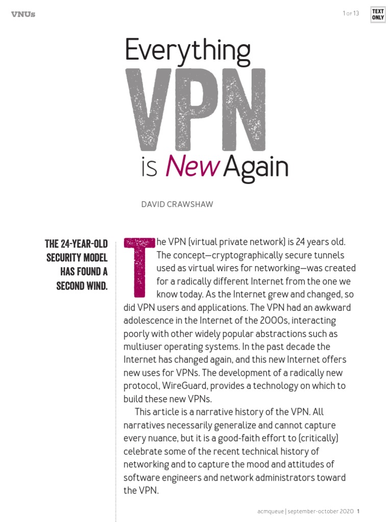 Evolution of VPN Technology Explained | PDF | Virtual Private Network ...