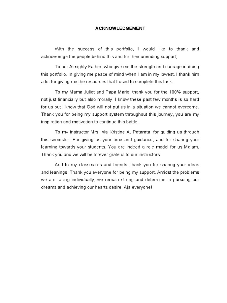 Fs1 - Acknowledgement | PDF