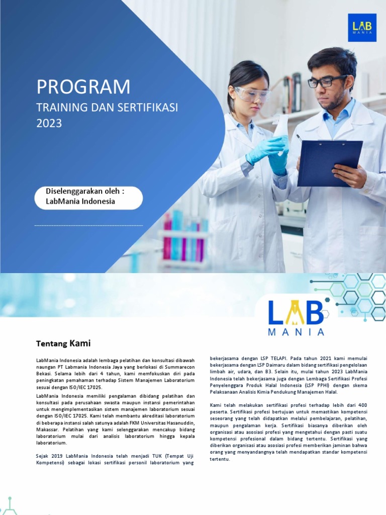 Pelatihan dan Sertifikasi LabMania 2023 | PDF | Teknologi & Rekayasa