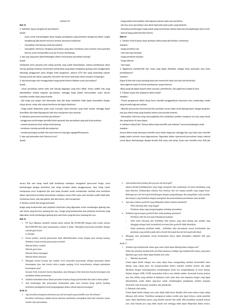 Catatan TA | PDF