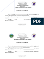 Certificate of Enrollment