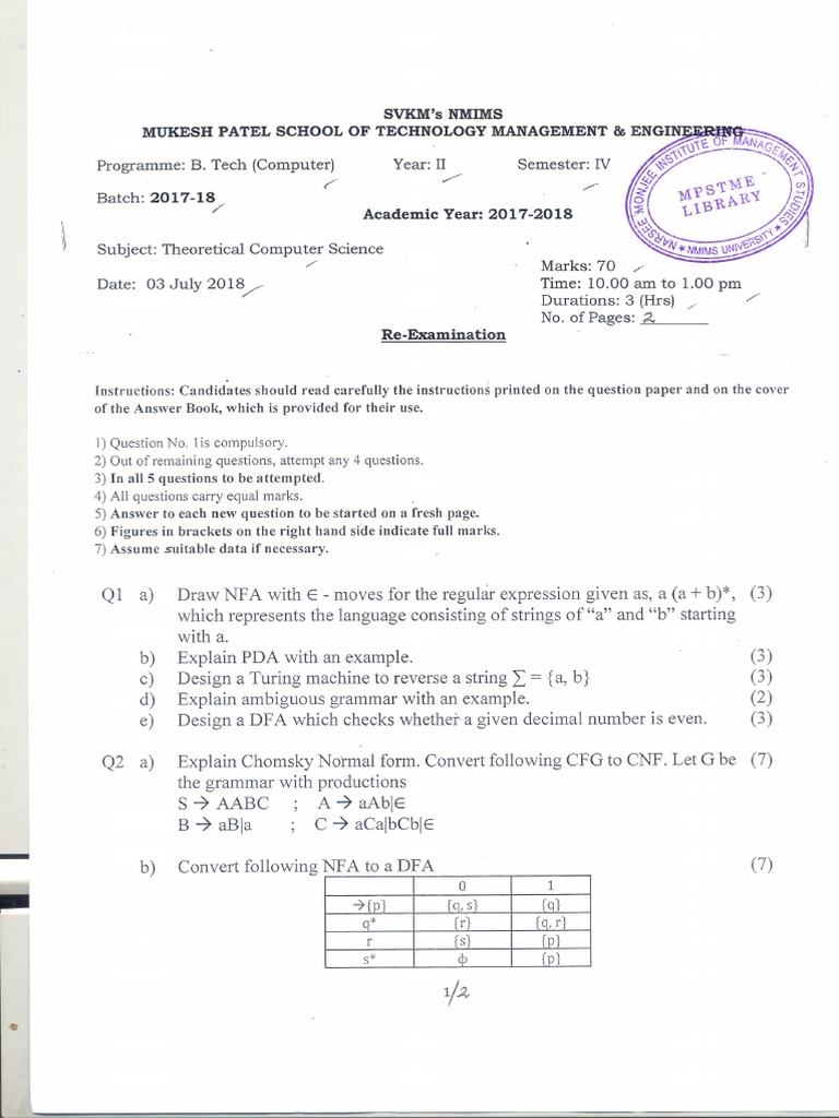 TCS Paper 3 | PDF