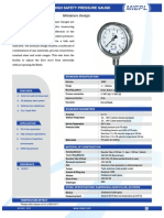 High Safety Pressure Gauge - Miniature Design - India Pressure Gauge