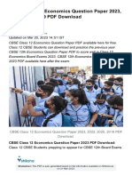 CBSE Class 12 Economics Question Paper 2023, 2022, 2020, 2019 PDF Download