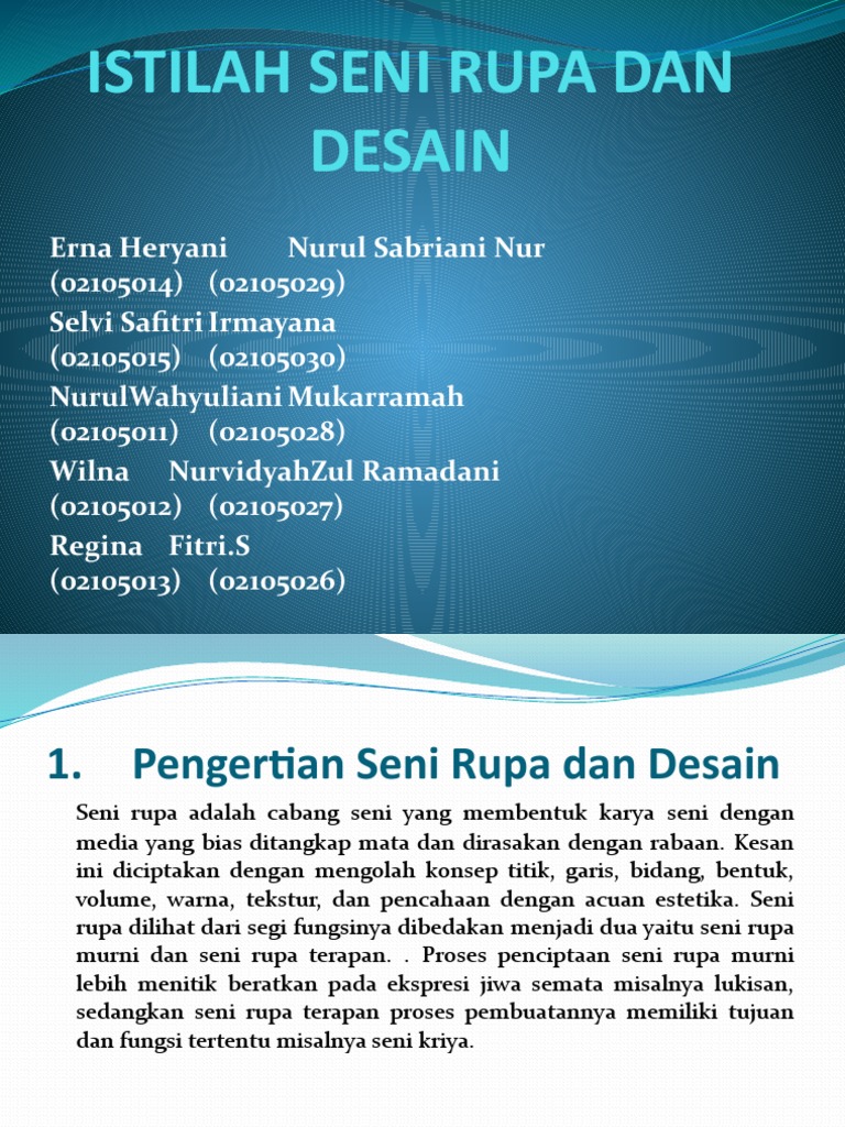 KLP 3 Istilah Seni Rupa Dan Desain | PDF