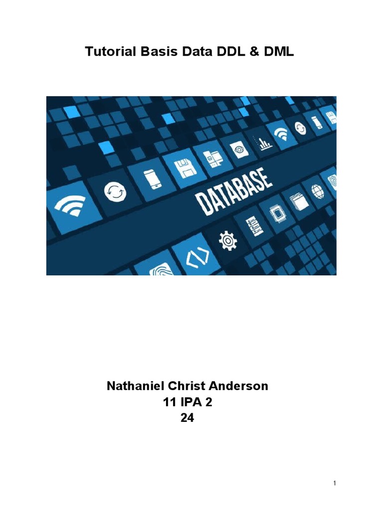 Tutorial Basis Data DDL & DML by Nathaniel Christ Anderson PDF