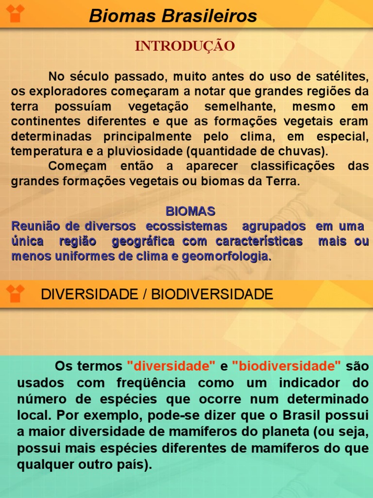 Biomas e Biodiversidade do Brasil | PDF | Biodiversidade | Conservação ...