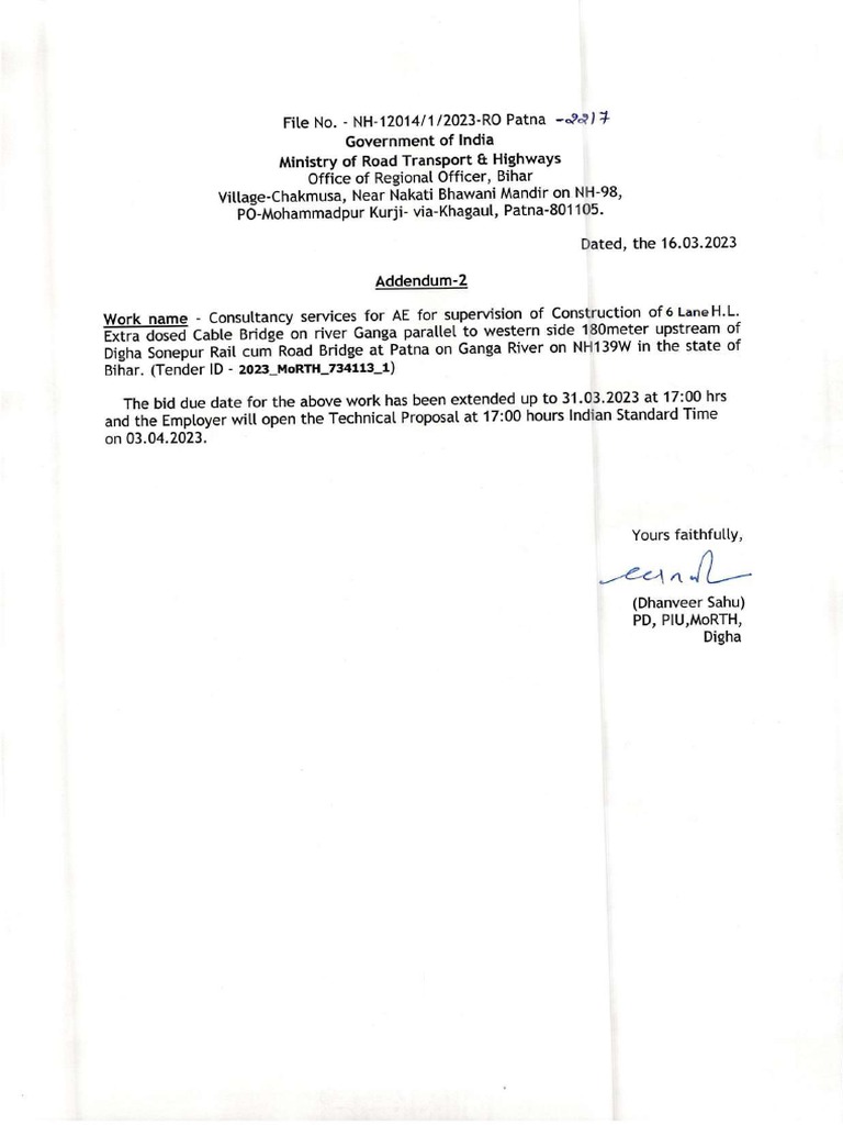 AEDigha Date Extension Corrigendum 2 PDF