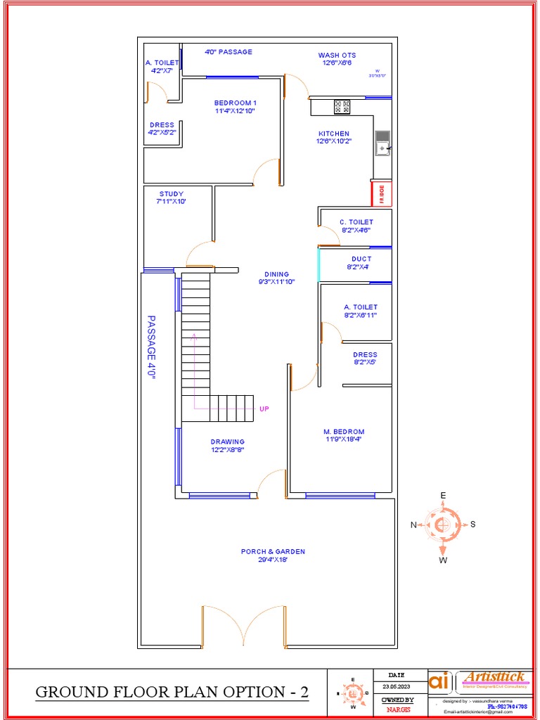 Ground Floor Plan Layout Design | PDF
