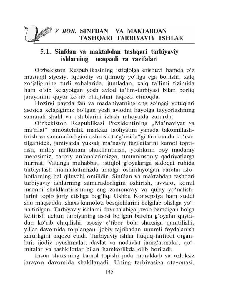 Tarbiyaviy Ishlar Metodikasi PDF