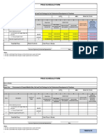 Bid Form Price Schedule Form 1