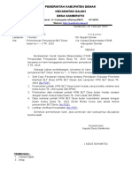 Contoh Format Surat Permohonan Penyaluran BLT Desa Bulan 1 - 3 TA. 2023