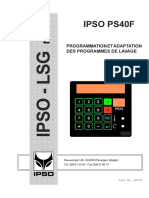 Ipso Ps40F: Programmation Et Adaptation Des Programmes de Lavage