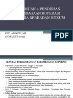 Pendirian Kelembagaan Koperasi Indonesia Berbadan Hukum