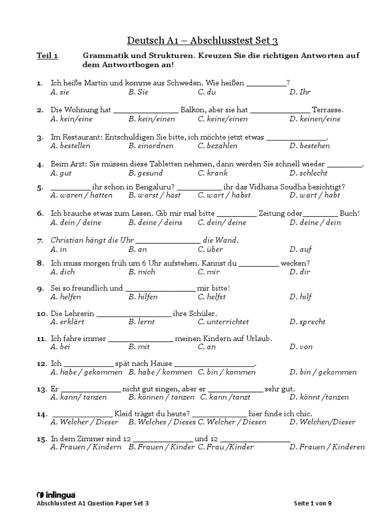 model-paper-german-a1-pdf