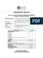 Laboratory Report: Course Code: Skt3033 Basic Inorganic Chemistry Semester 1 Session 2022/2023