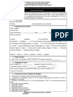 LNH - Formulário de Investigação de Câncer Relacionado Ao Trabalho